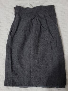 Perry EllisDark Gray 100% Wool Pencil Skirt 2 Petite